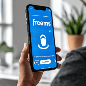 무료 포인트 잔액이 표시된 휴대폰 화면을 바라보며 좌절하는 사용자 모습으로, 회색으로 처리되고 봉쇄된 사용 버튼 위의 자물쇠 아이콘이 포인트 사용이 제한된 상황을 구체적으로 보여줍니다.