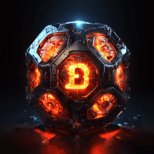 보안이 필요한 디지털 코어를 지키는 빛나는 보호막에 금이 가 있으며, 내부에서는 혼란스러운 주사위 굴림이 예측 불가능한 숫자를 생성하는 모습을 통해 강화된 사이버 보안의 필요성을 상징적으로 표현한 이미지입니다.