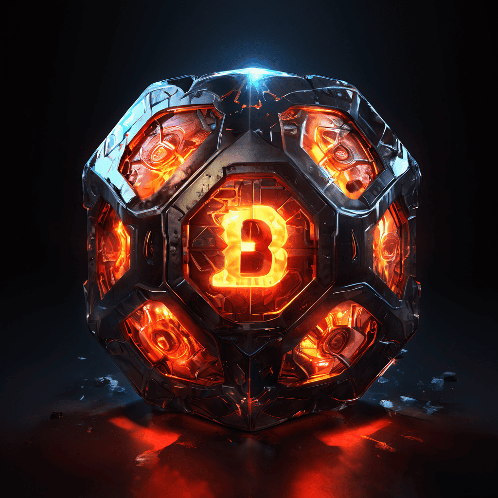 보안이 필요한 디지털 코어를 지키는 빛나는 보호막에 금이 가 있으며, 내부에서는 혼란스러운 주사위 굴림이 예측 불가능한 숫자를 생성하는 모습을 통해 강화된 사이버 보안의 필요성을 상징적으로 표현한 이미지입니다.