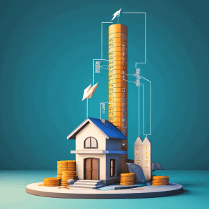 신용 점수가 대출 승인, 금리, 주택 구매 가능성 등 주요 금융 결정에 미치는 영향을 시각적으로 표현한 개념도로, 높은 신용 등급이 재무 건강과 목표 달성의 기반이 됨을 보여줍니다.