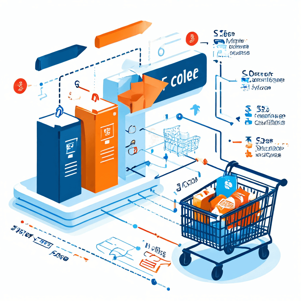 온라인 쇼핑 카트에서 할인 코드를 입력하면 데이터베이스 검증을 거쳐 최종 결제 금액이 계산되는 전자상거래 프로세스 순서도를 보여주는 다이어그램입니다.
