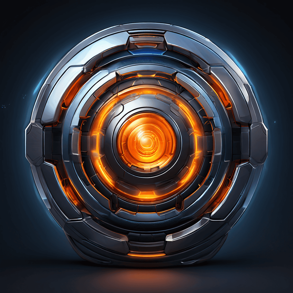 Futuristic close-up of an auto spin toggle button integrated into a layered digital slot game interface with secure data flow and...